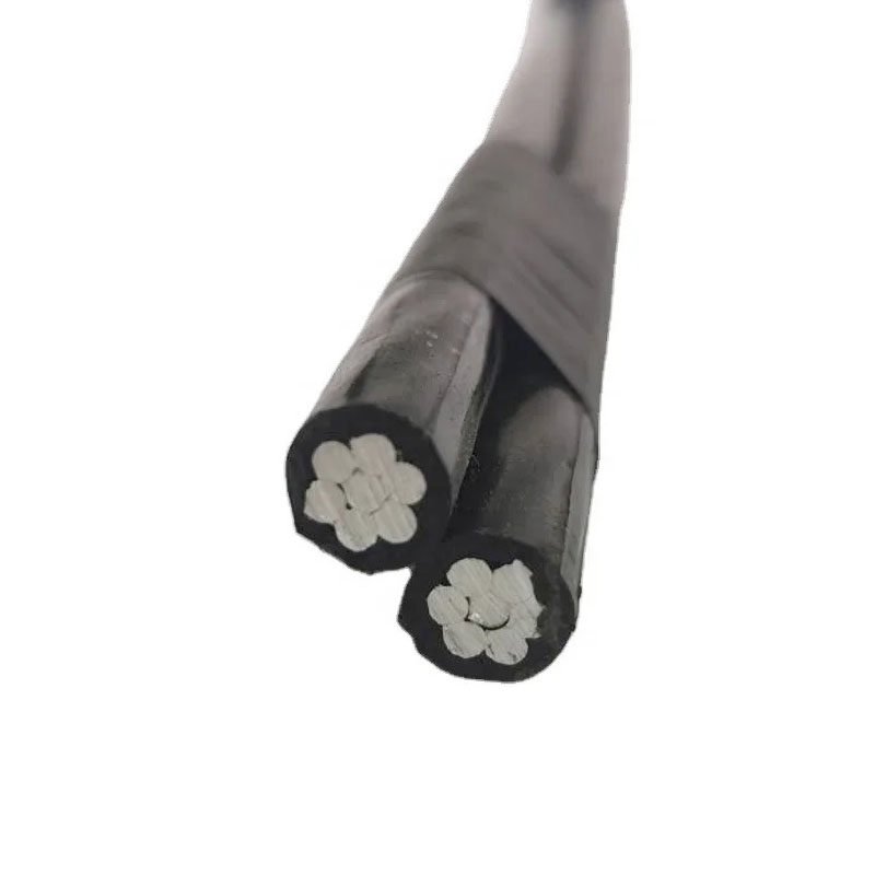 industrial electrical cables with braided shielding and black insulation