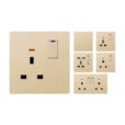 Brushed chrome UK standard light switch
