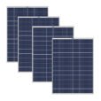 Four polycrystalline solar panels for a complete home solar energy system