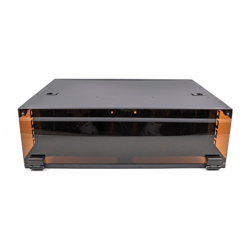 Modular 12-slot 3U MPO/MTP patch panel with cold-rolled steel enclosure