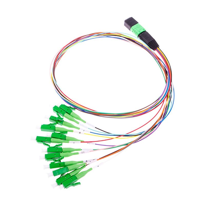 MPO to 12 LC Green Breakout Cable OM4