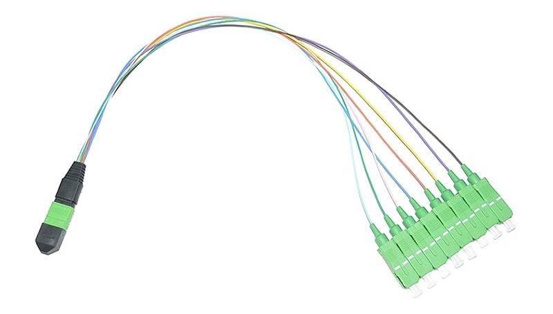 MPO/MTP Breakout Cables, 8-fiber SC APC Singlemode Fanout Cord