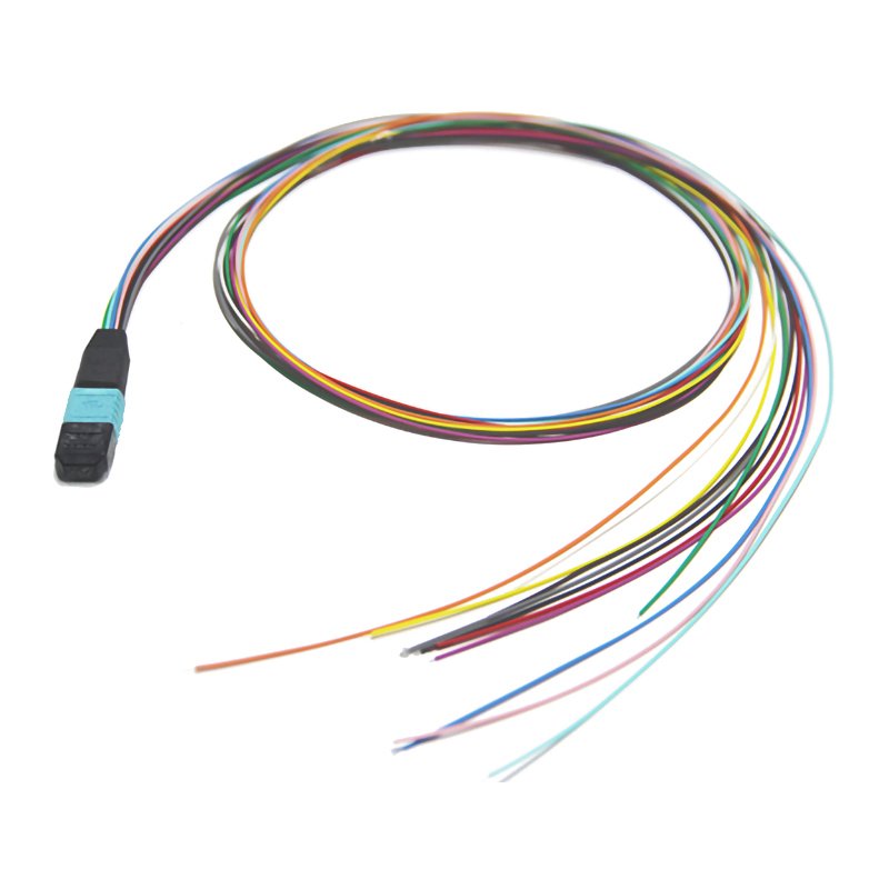 Multimode MPO/MTP optical fiber pigtail assembly