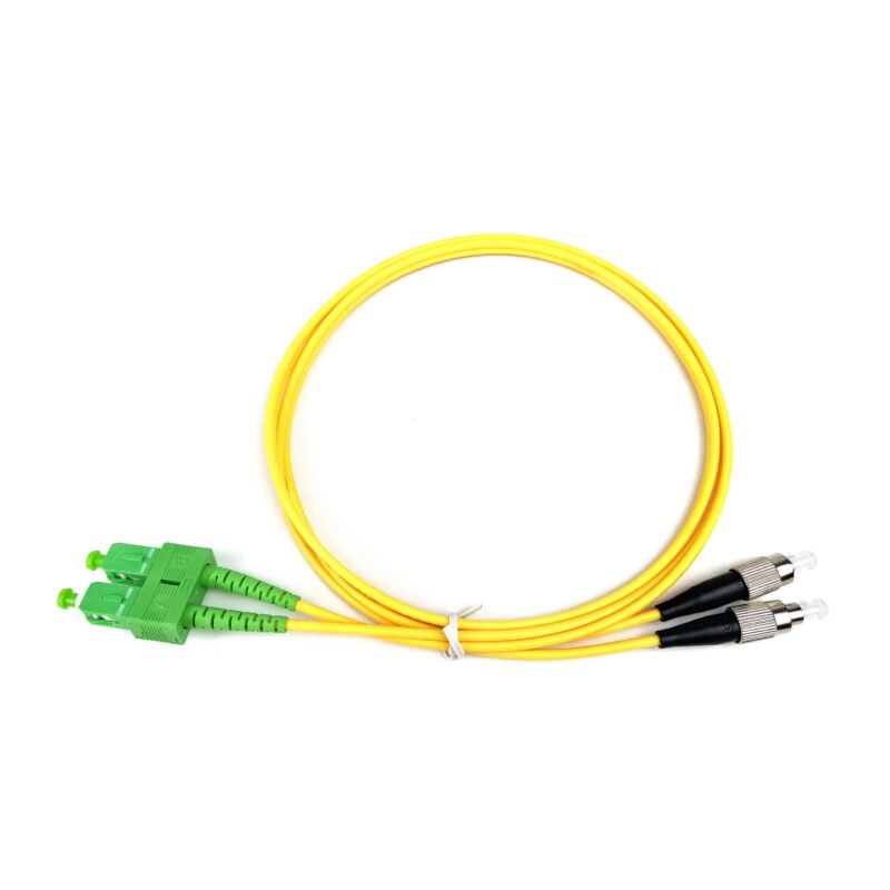 SC APC to FC UPC Duplex Single Mode Fibre Optic Patch Cord SC APC to FC UPC Duplex Single Mode Fibre Optic Patch Cord