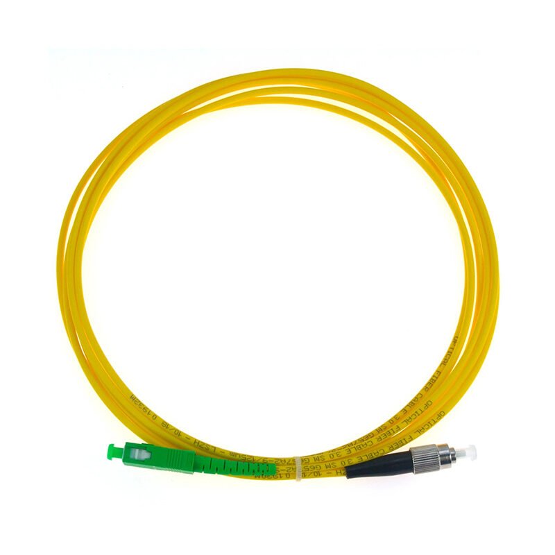 SC APC to FC UPC Simplex Single Mode Fibre Optic Patch Cord SC APC to FC UPC Simplex Single Mode Fibre Optic Patch Cord