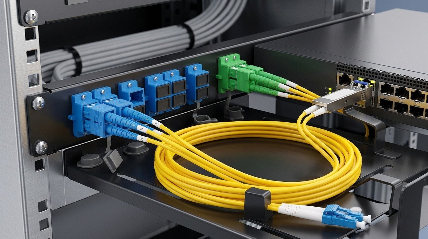 SC-LC Patch Cord in Rack Application