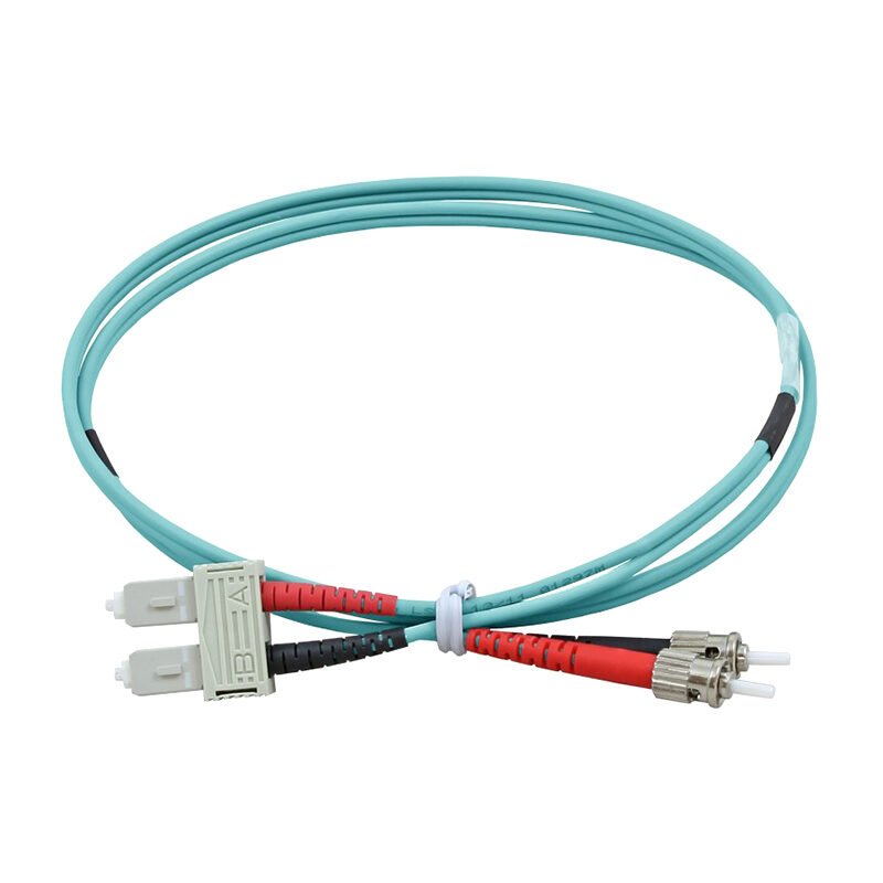 SC PC to ST PC Duplex Multimode OM3 Fibre Optic Patch Cord SC-ST duplex fiber cable