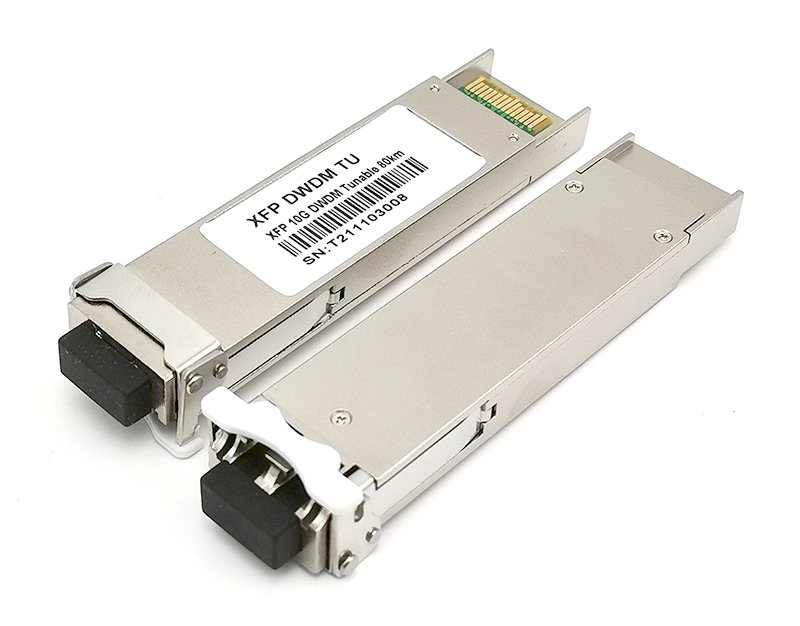 an XFP Optical Transceiver, a 10G DWDM tunable module with a transmission distance of up to 80km