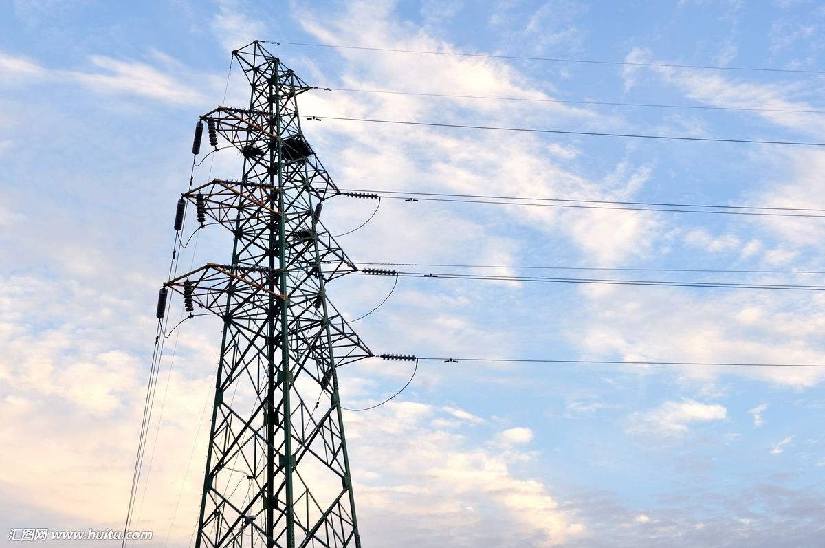A towering steel lattice structure, a type of support structure for overhead power cables
