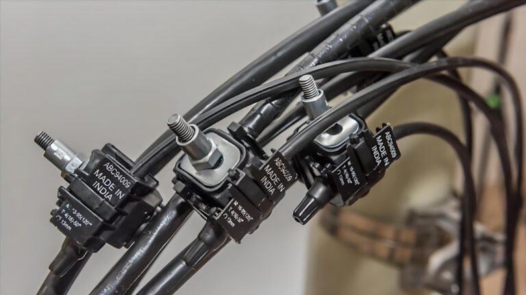 multiple Insulation Piercing Connectors (IPCs) installed on electrical cables