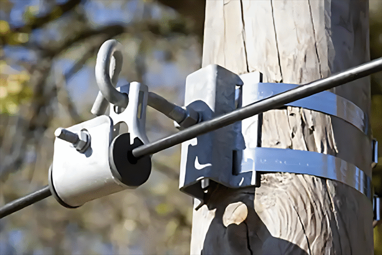 Electrical Suspension Clamp on a utility pole