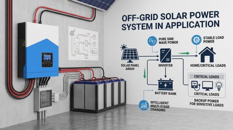 3KVA to 10KVA high-efficiency off-grid inverter in a complete off-grid power system